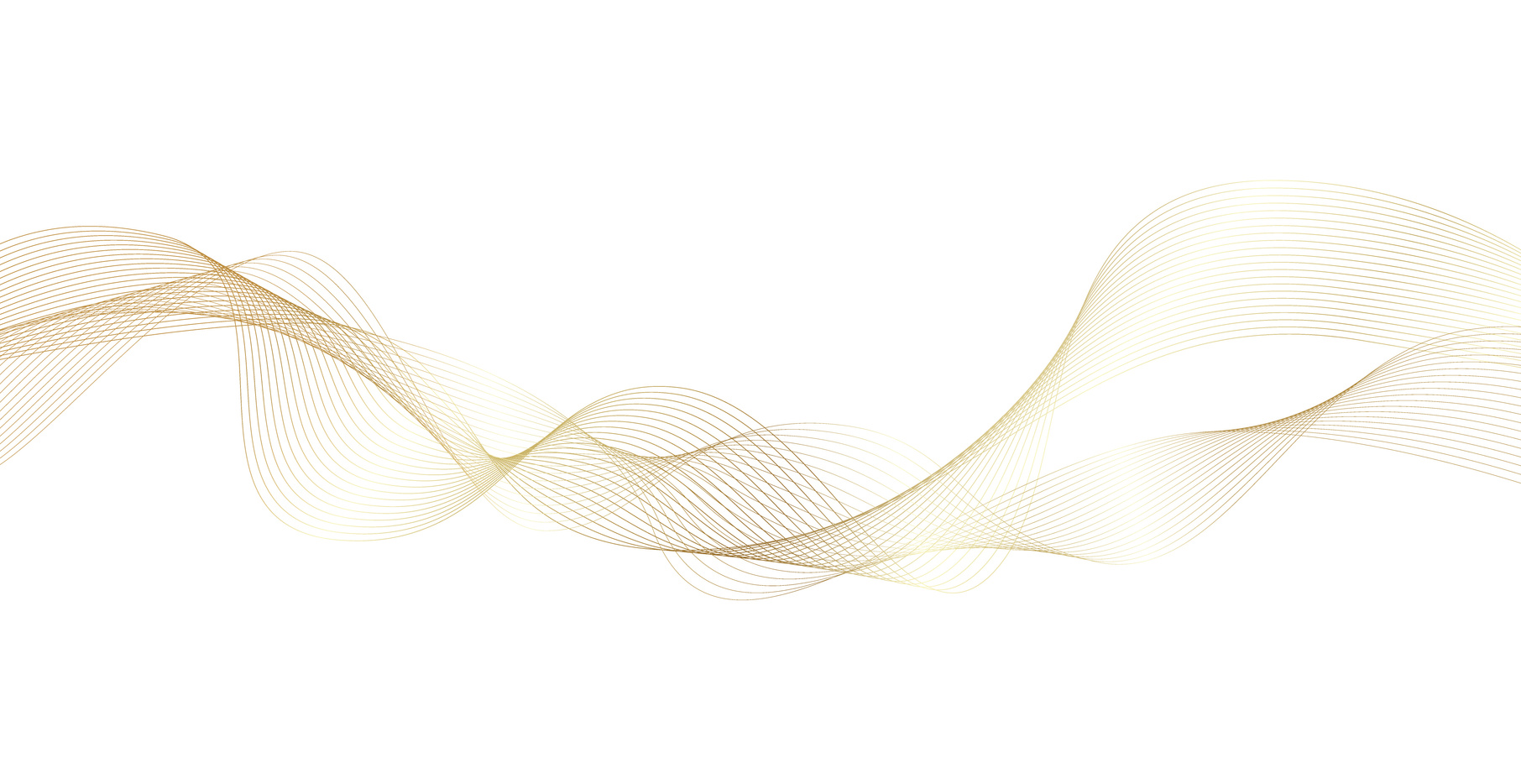 Abstract Background with Gold Line Wave